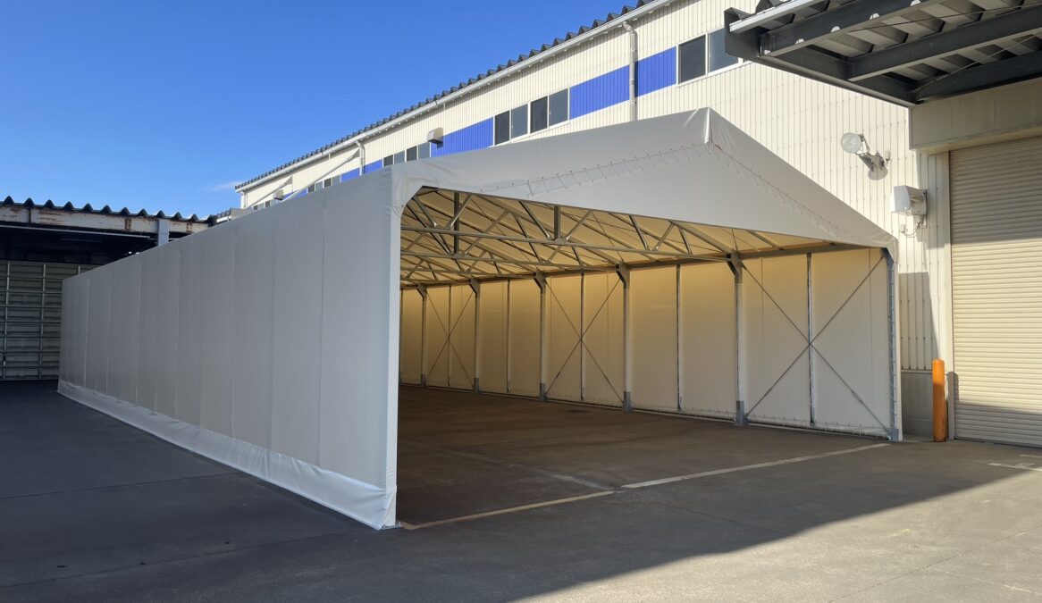 【石川県加賀市内 某工場様】テント倉庫設置工事