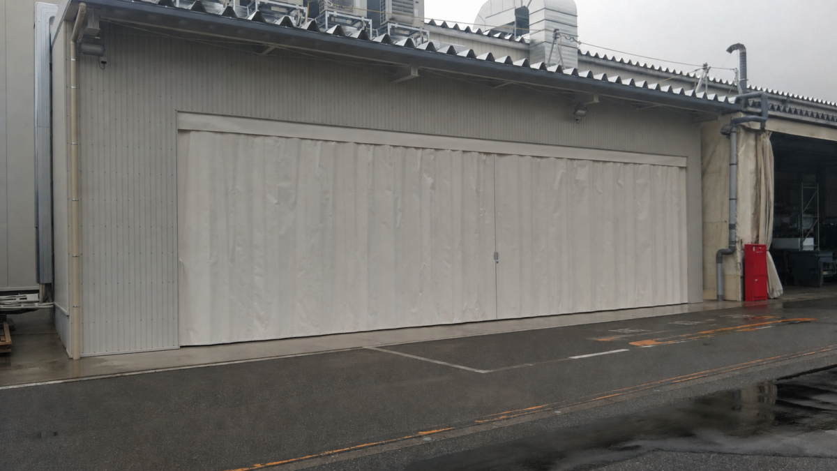 【石川県内 某企業様】芯材カーテン取付工事